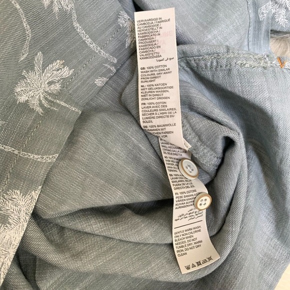 FAT FACE S/S Men's Button Down PALM TREE Print Shirt Asparagus Green Sz SML - Picture 13 of 16